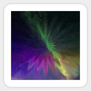 Rainbow Galaxy Space Purple and Green Sticker